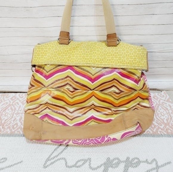 FOSSIL KEY PER COATED CANVAS SHOULDER BAG - Picture 1 of 14